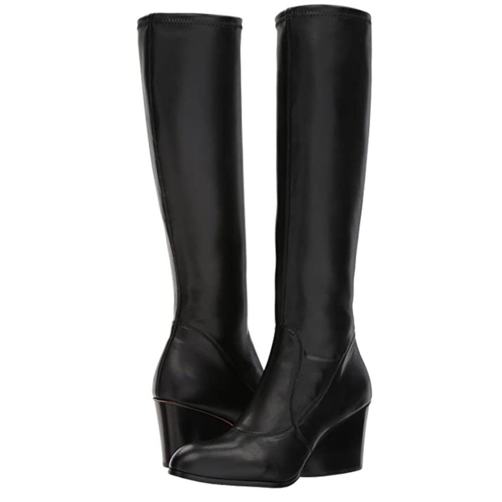 Donald J. Pliner knee-high Patsy-30 Black Nappa Stretch boots, size 9